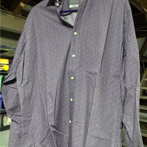 Thomas Dean Men's Dark Purple Button-Down Shirt